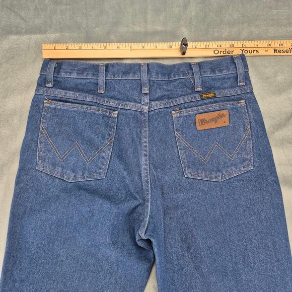 Wrangler Jeans Men's 34x31 Blue 935NAV Cowboy Cut Bootcut Slim Fit Western - Picture 5 of 8